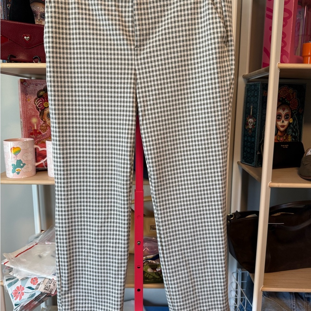 Liverpool gray  and White Checkered Pants